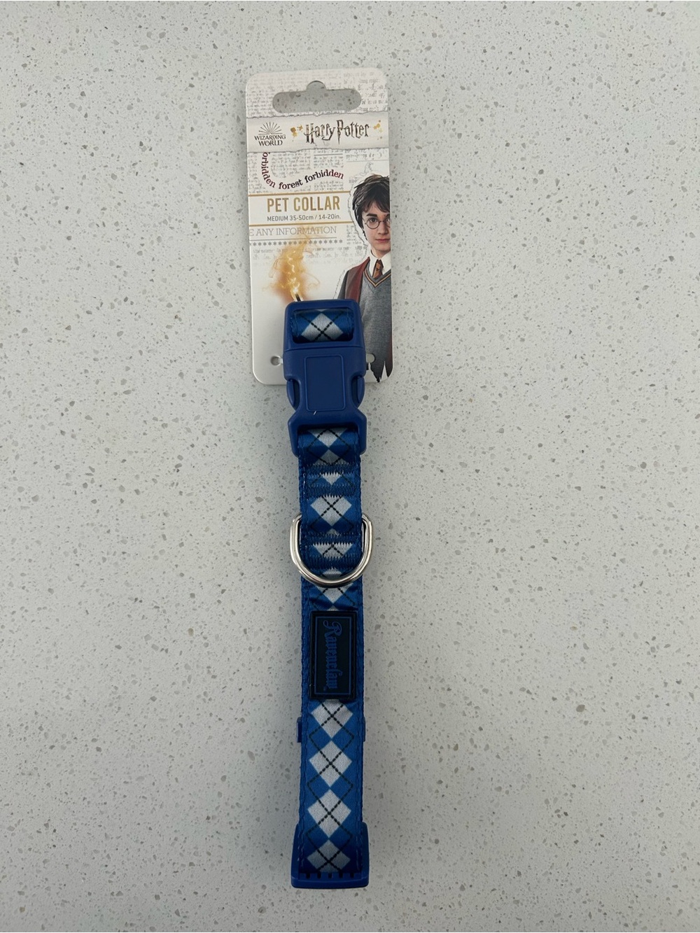 Harry Potter Ravenclaw Blue Argyle Dog Collar